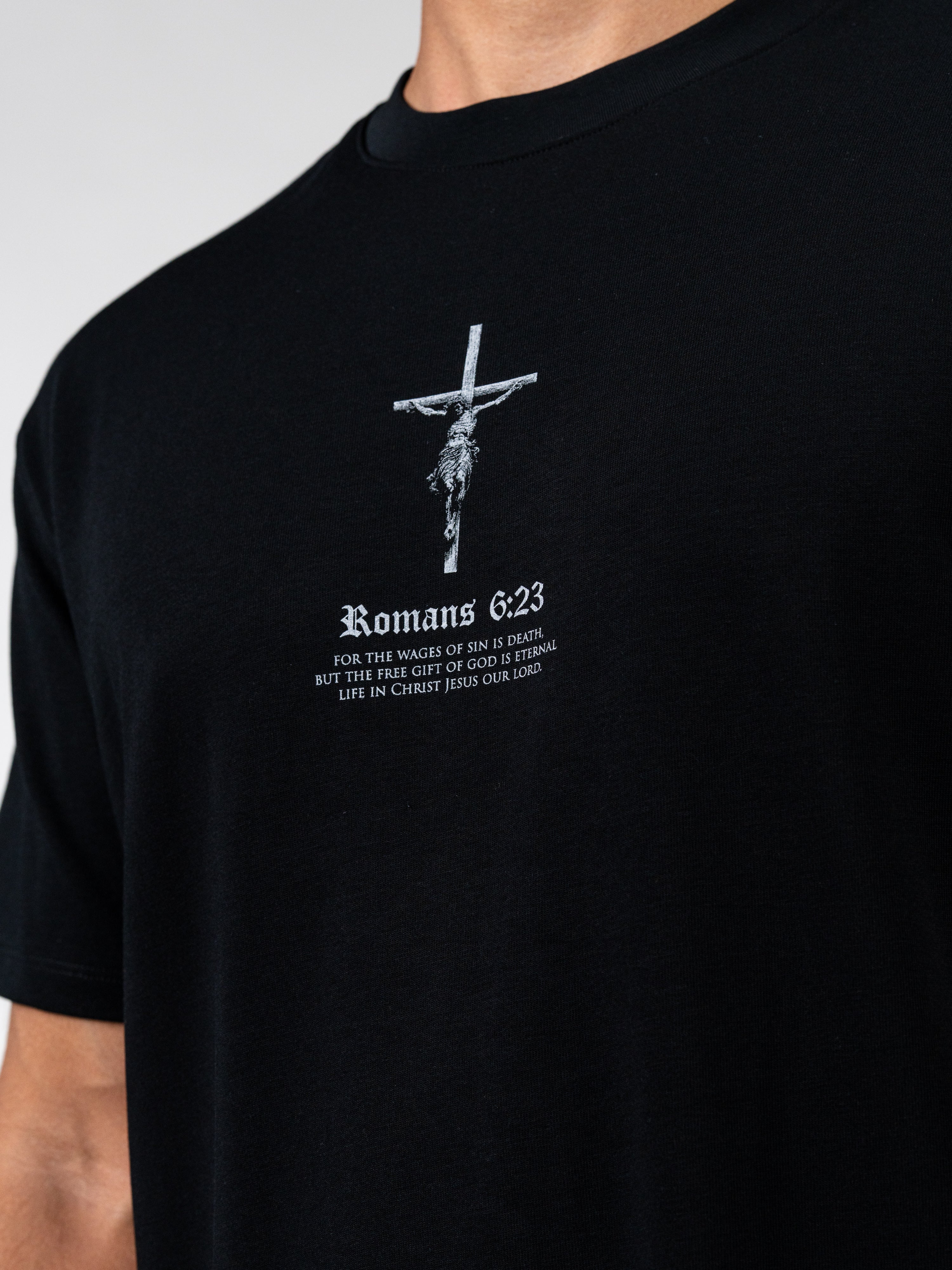 Romans 6:23 “Wages of Sin” Premium Oversized Tee