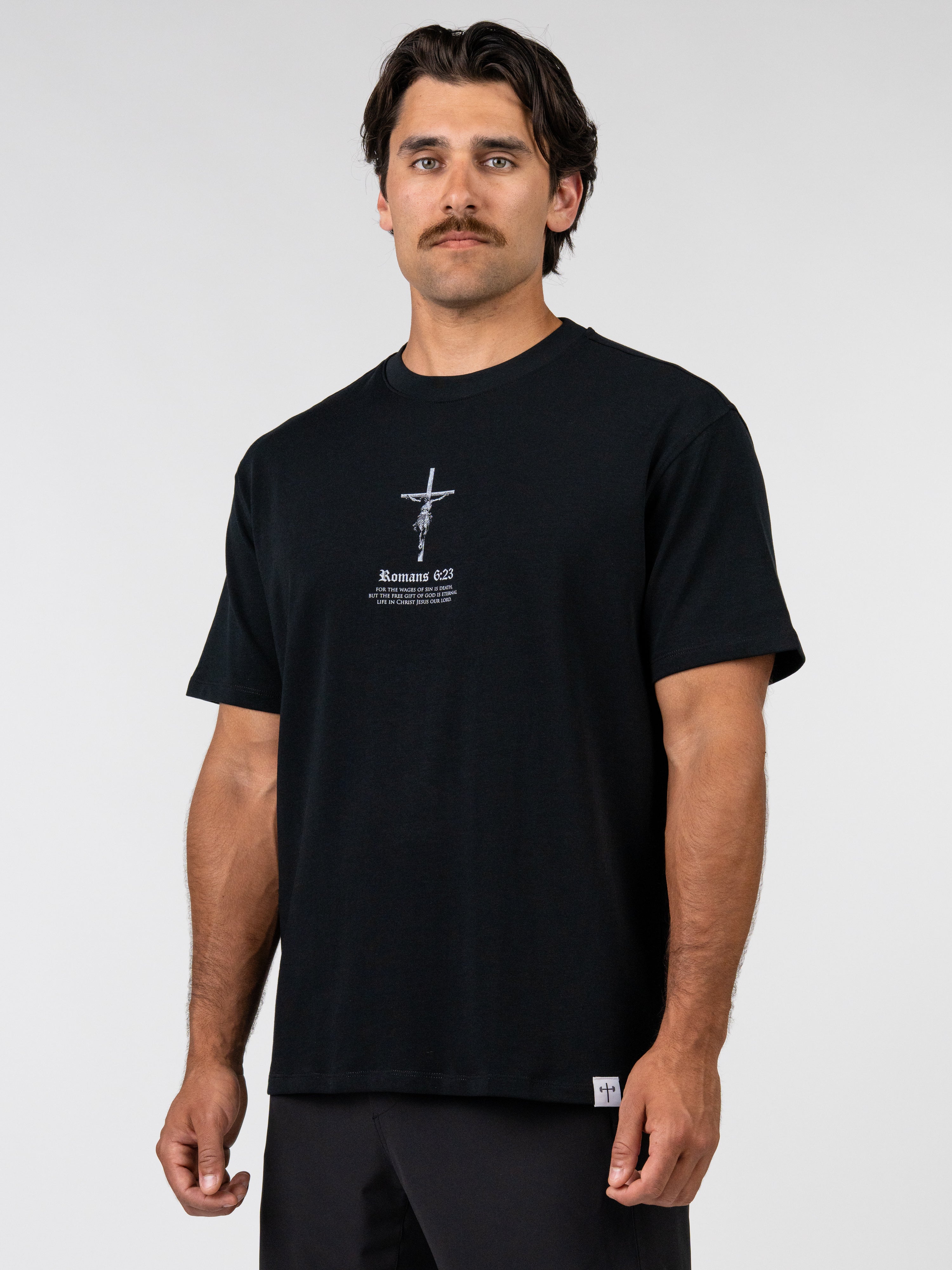 Romans 6:23 “Wages of Sin” Premium Oversized Tee