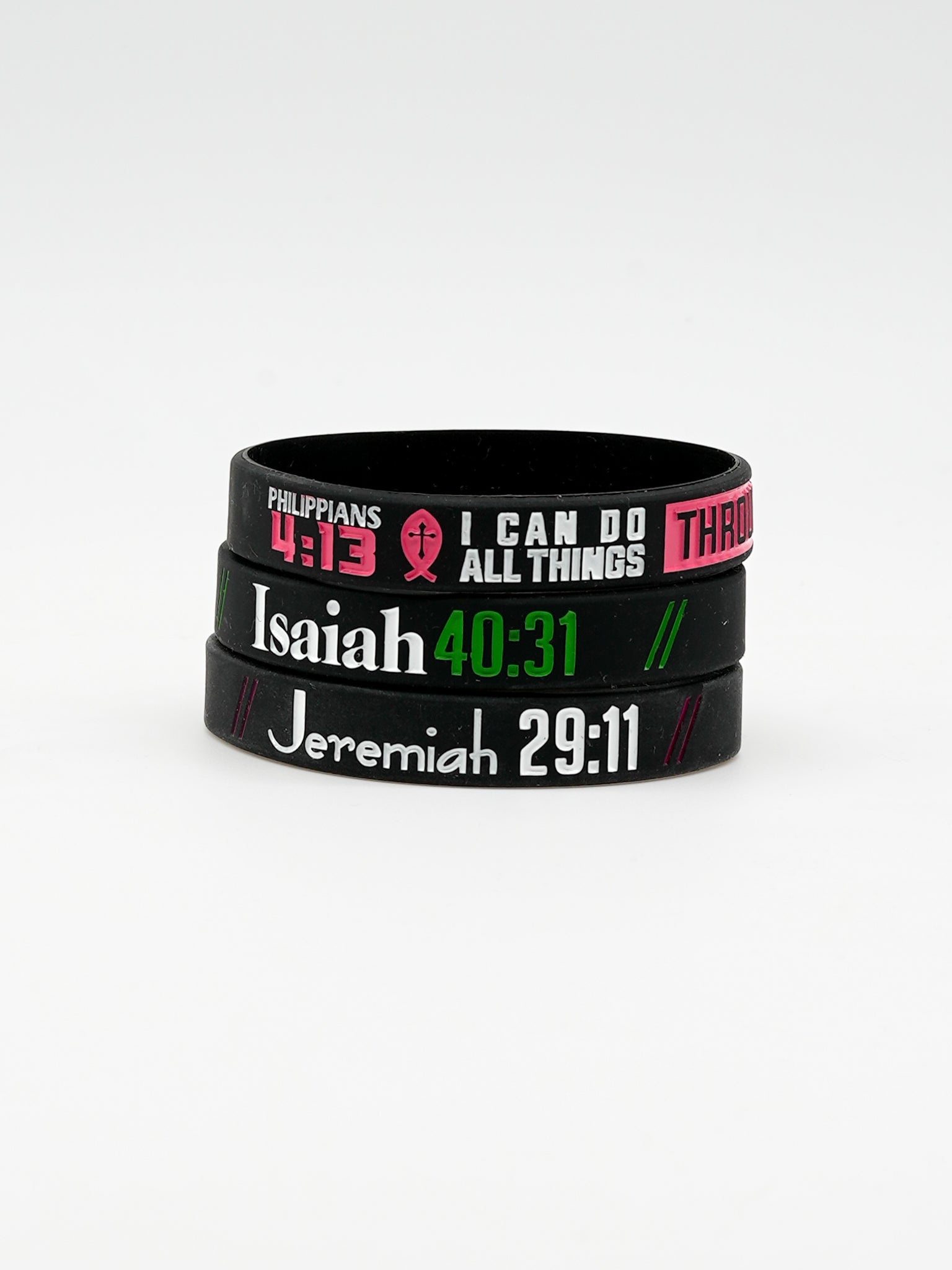 Christian Rubber Bracelet (3-Pack) - HolStrength