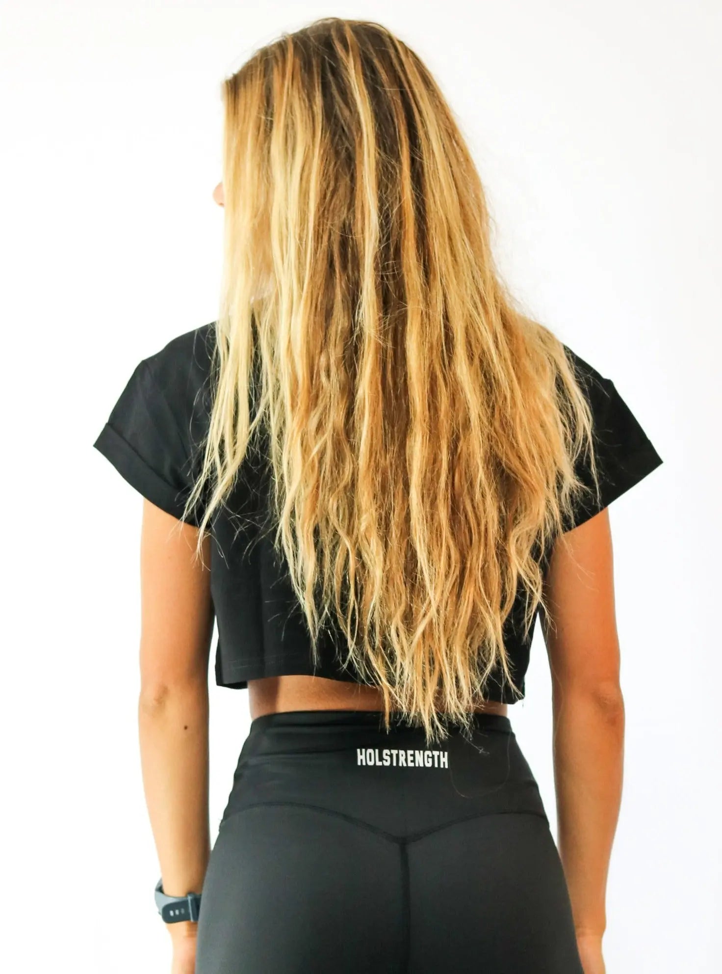 Essential Crop Tee - Black HolStrength