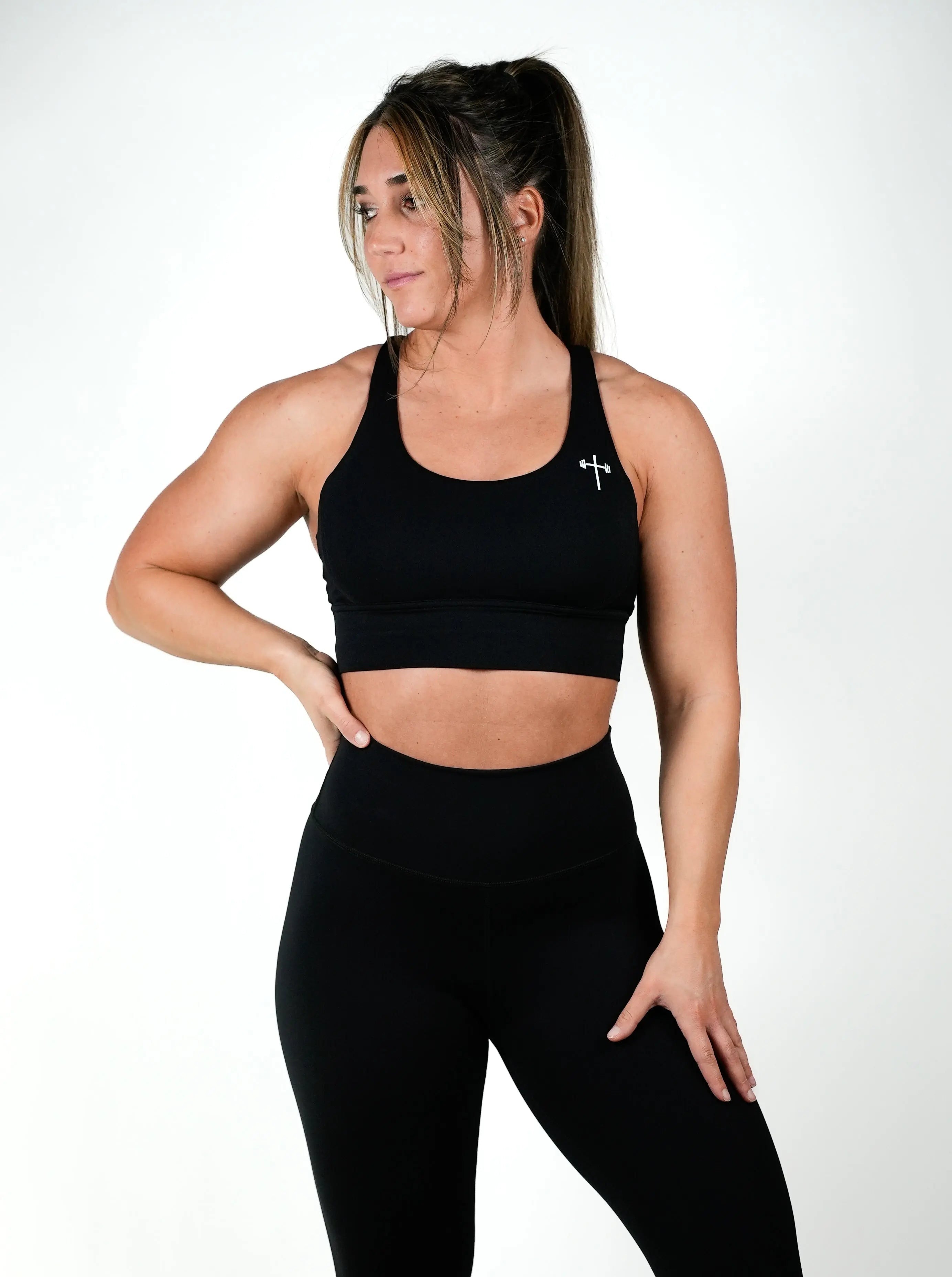 Essential Sports Bra - Black HolStrength