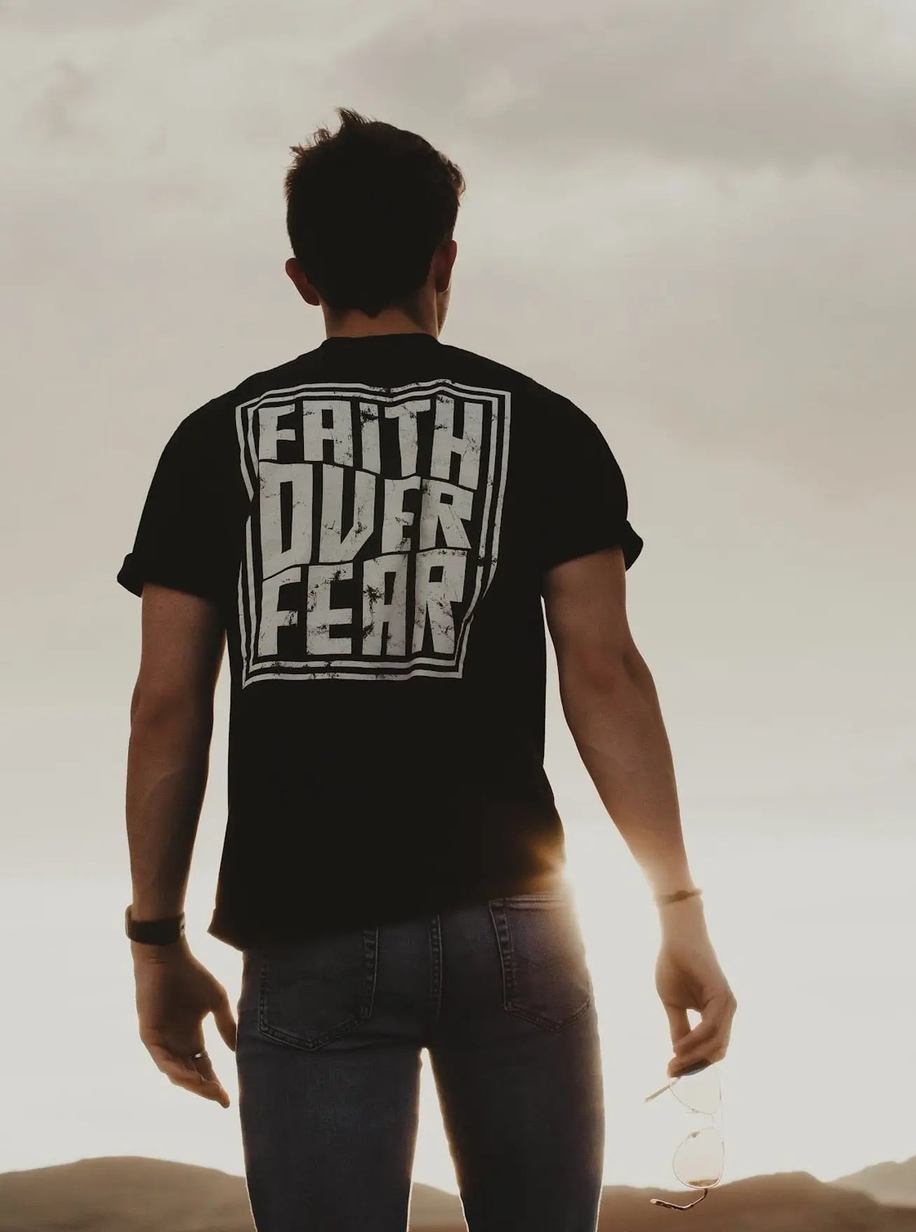 Faith Over Fear Tee - Black HolStrength