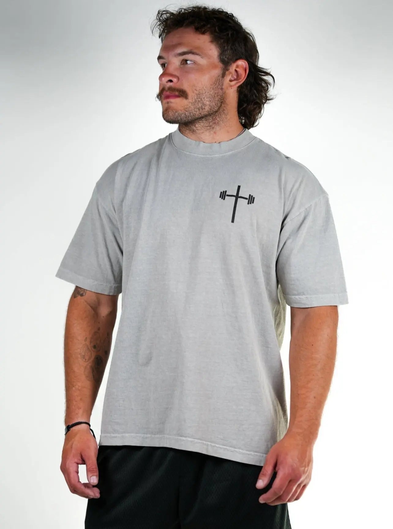 God Is Love Tee - Grey HolStrength