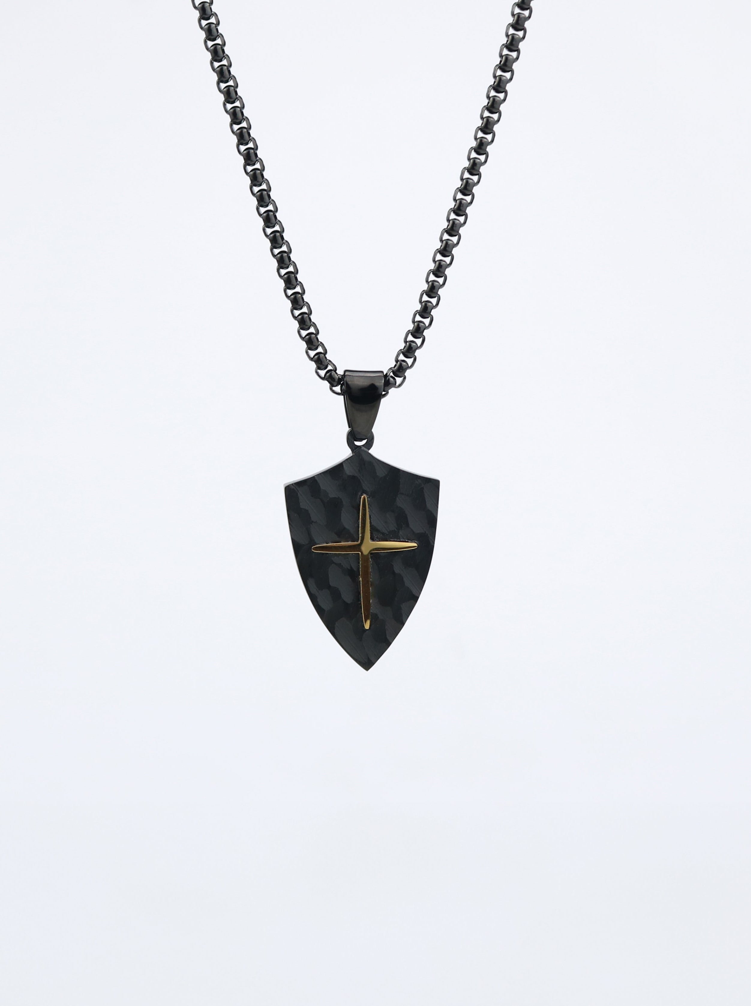 Cross Shield Pendant Necklace - HolStrength