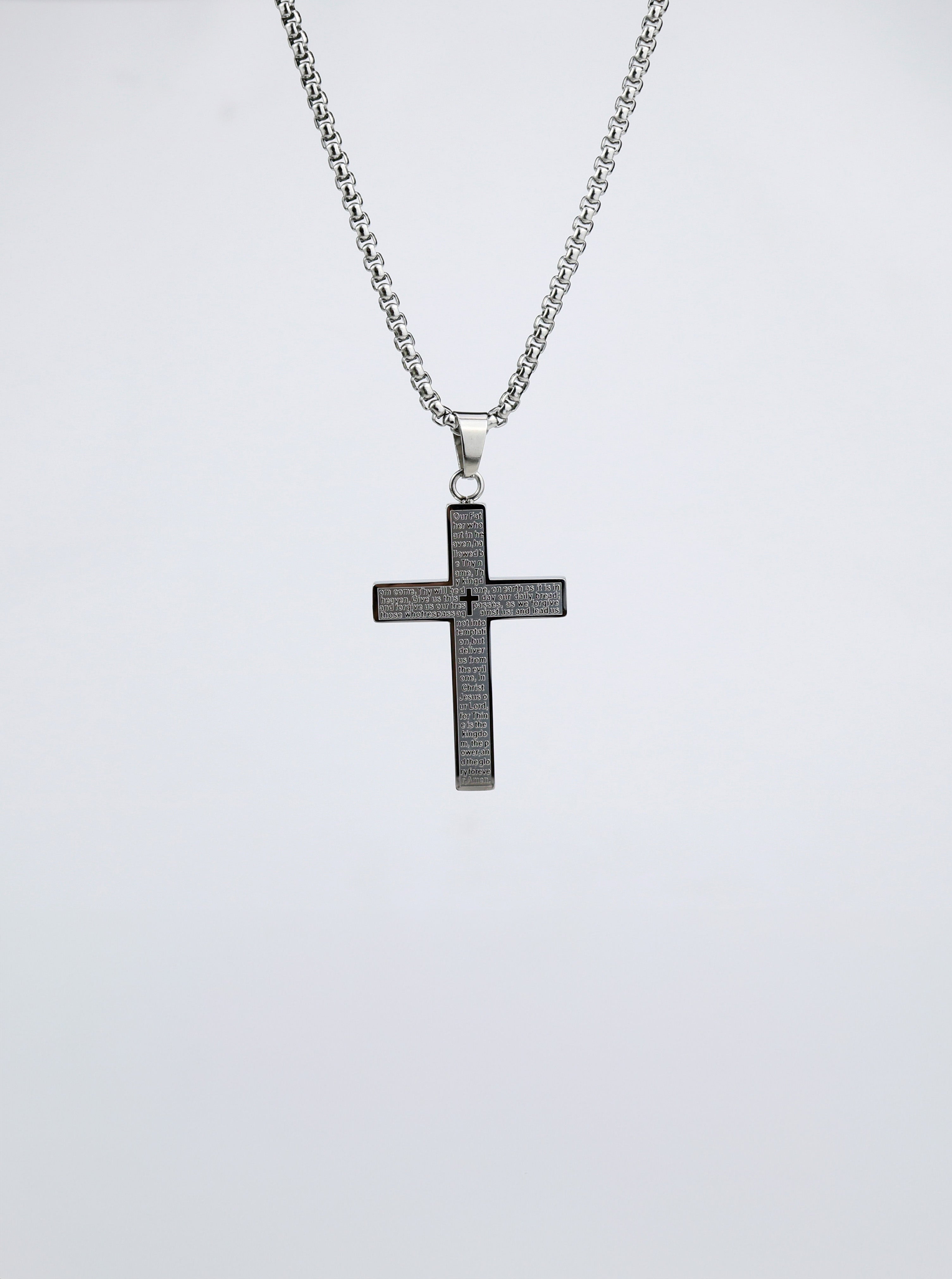 Lord's Prayer Cross Pendant Necklace - HolStrength
