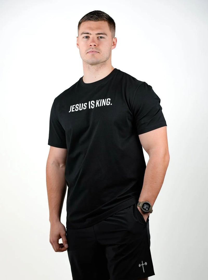 Jesus is King Performance Tee - Black HolStrength