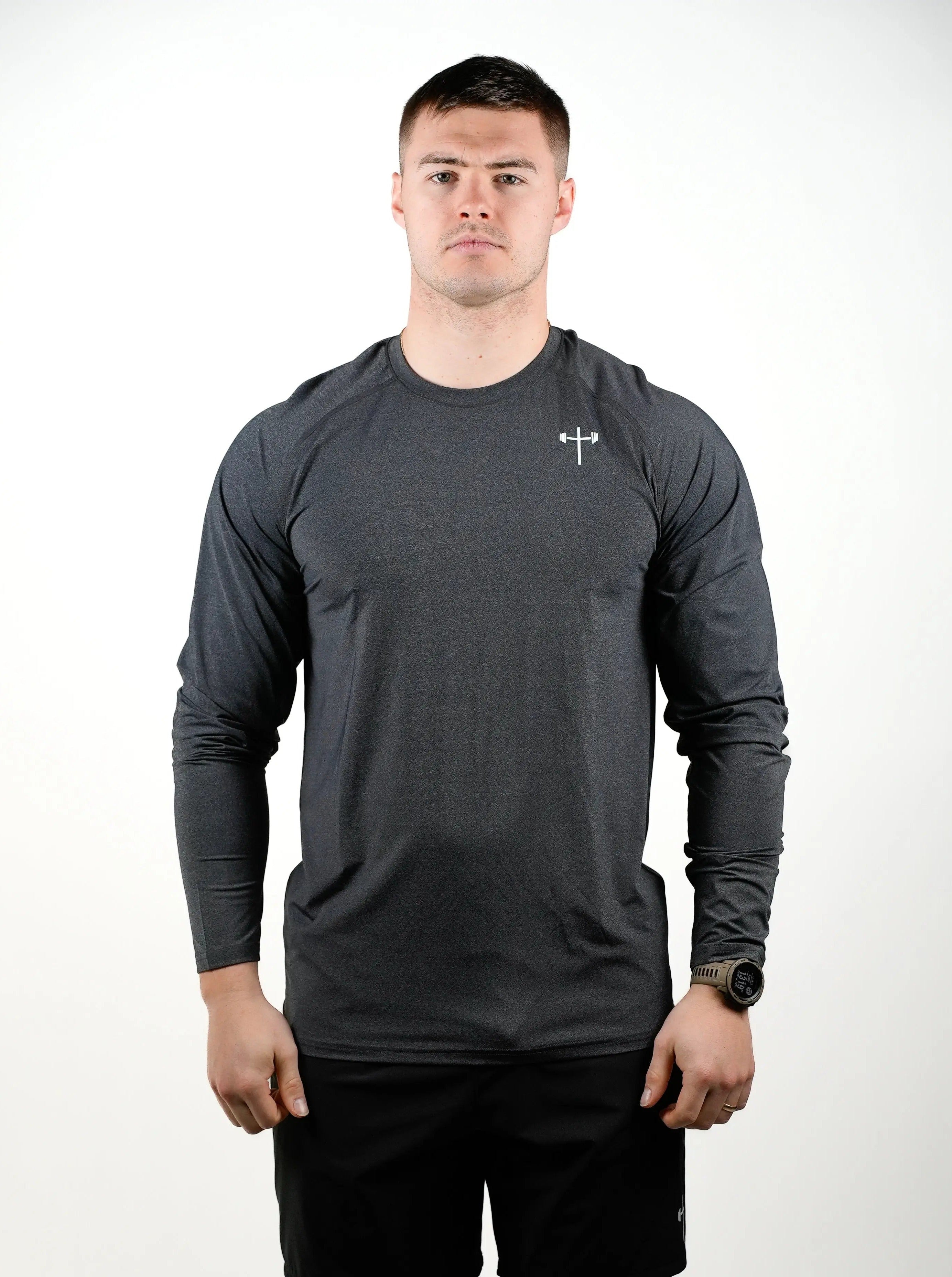 Lightweight Long Sleeve Tee - Charcoal HolStrength