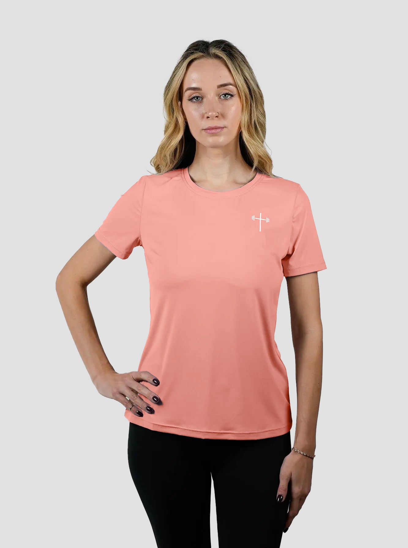 Women's Proverbs 31:25 Performance Tee - HolStrength