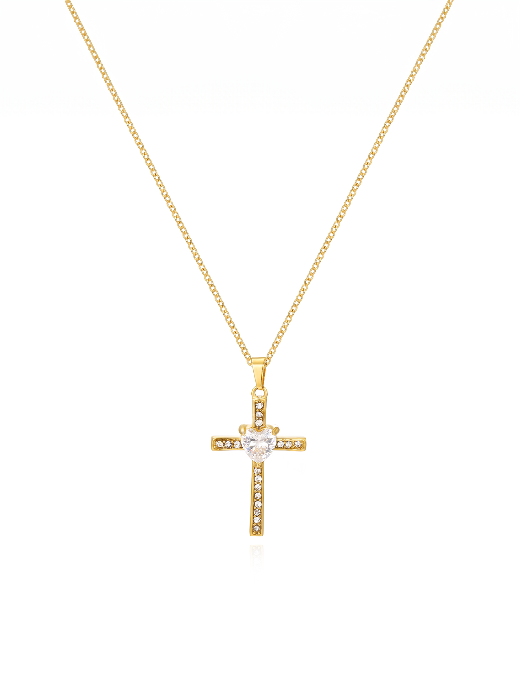 Heart Cross Necklace - HolStrength