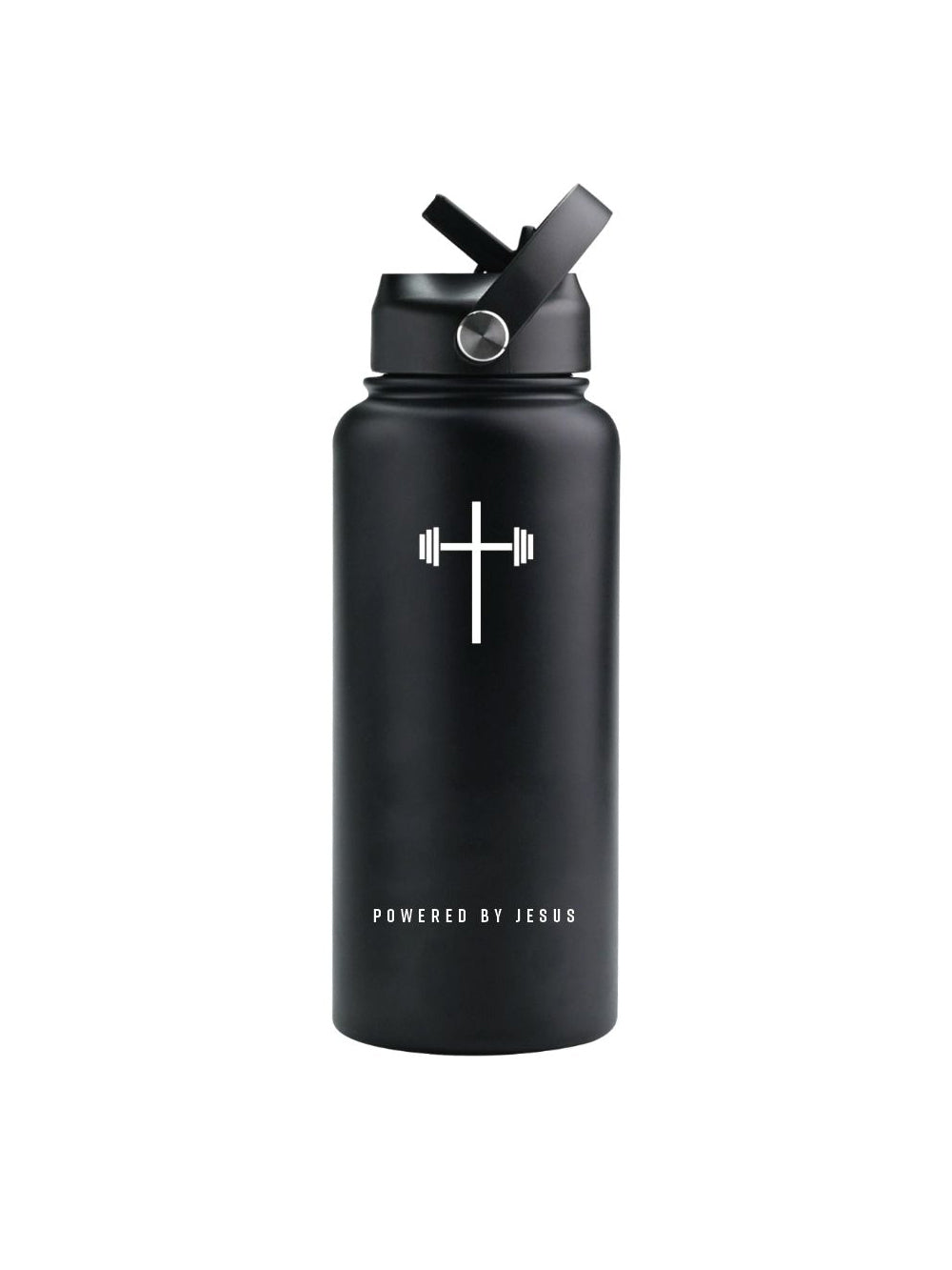 Powered By Jesus 32oz Insulated Water Bottle
