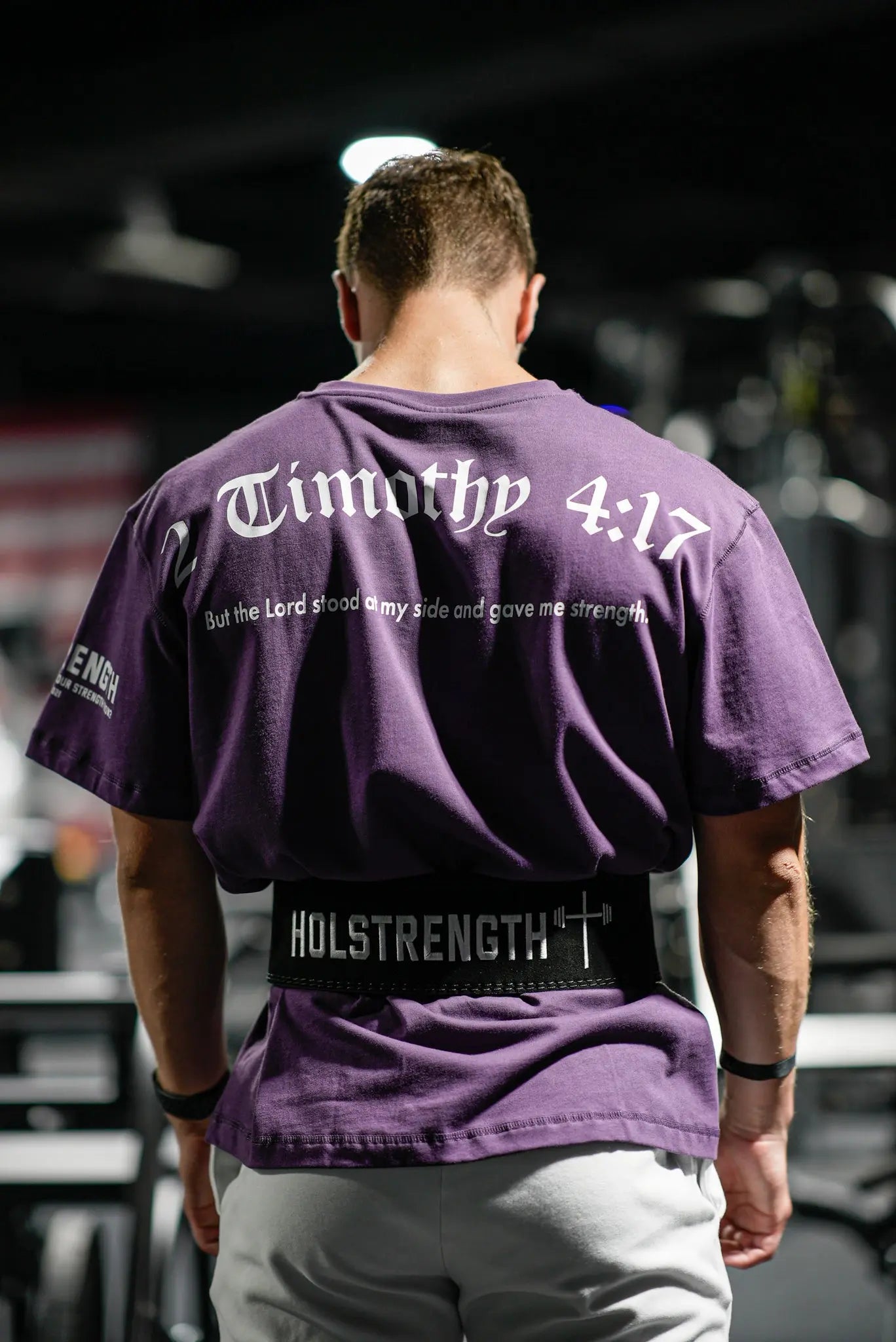 2 Timothy 4:17 Oversized Tee - Purple HolStrength