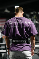 2 Timothy 4:17 Oversized Tee - Purple HolStrength