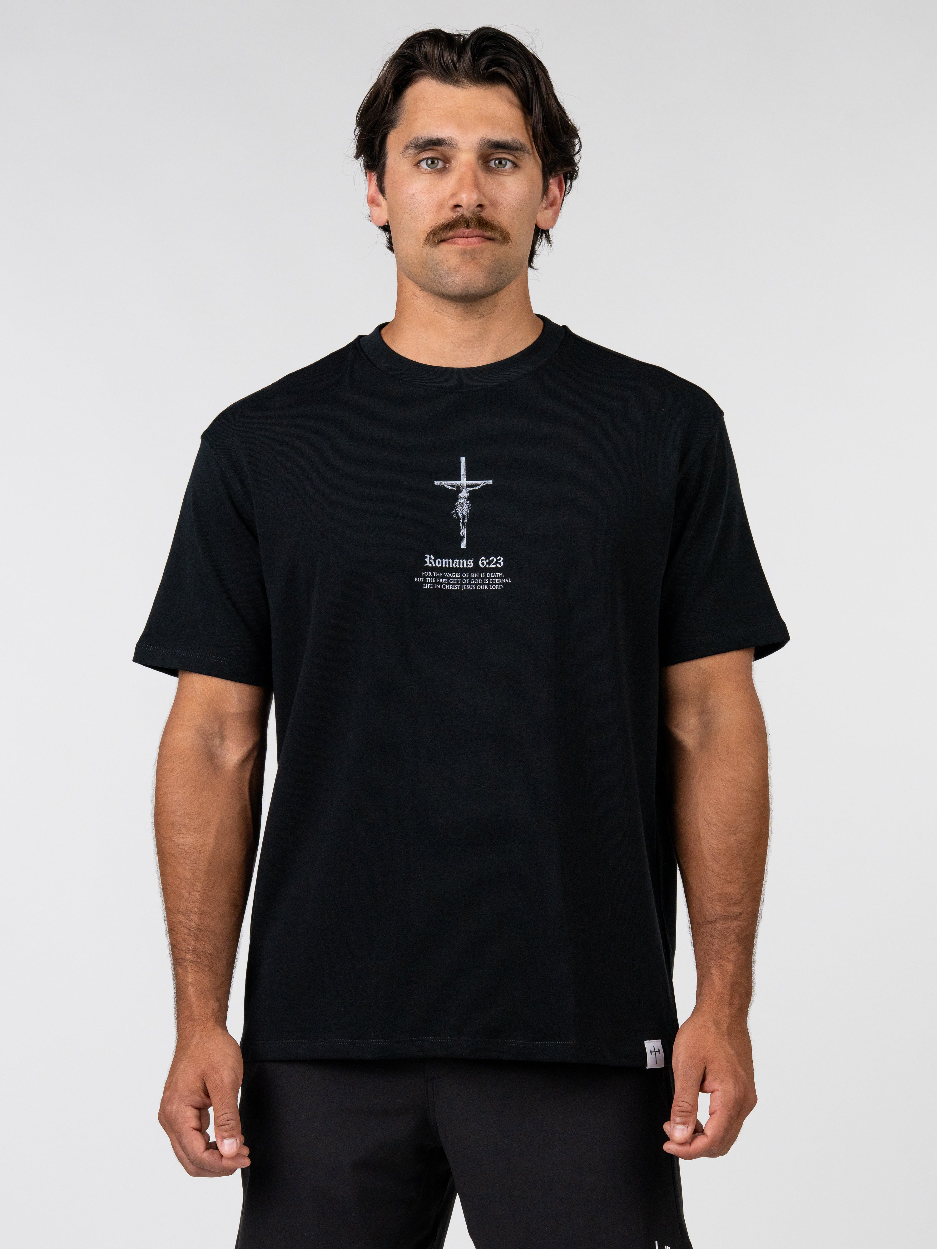 Romans 6:23 “Wages of Sin” Premium Oversized Tee