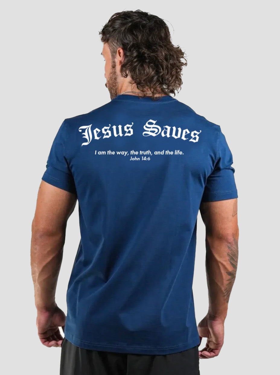 Jesus Saves Performance Tee - HolStrength
