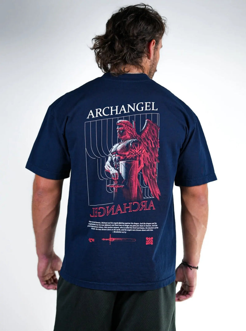 Archangel Michael Tee - Navy HolStrength