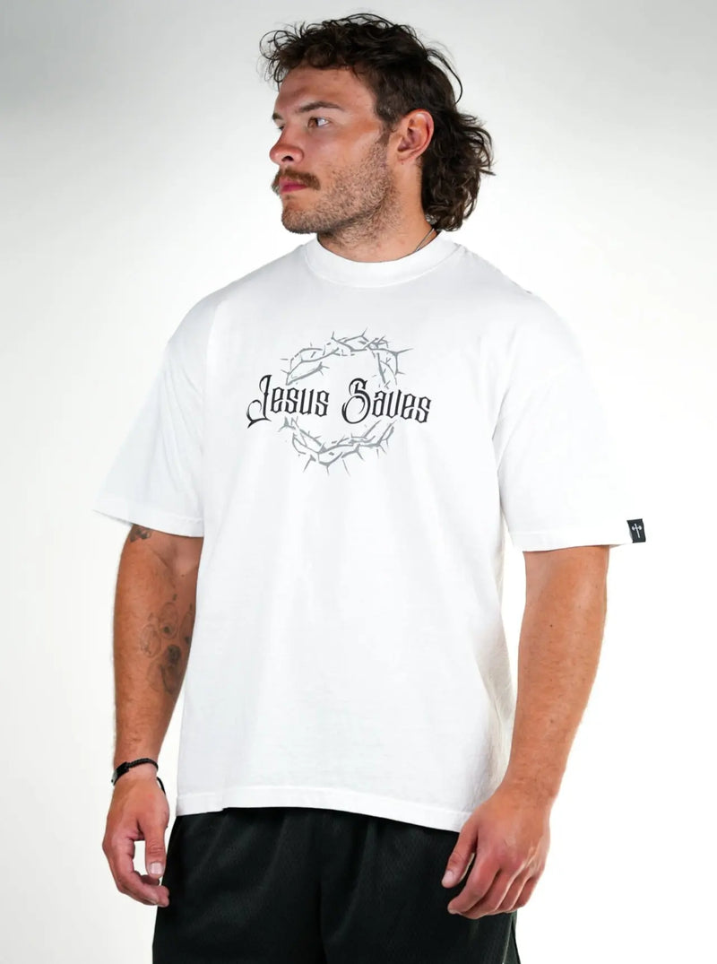 Crown Of Thorns Tee - White HolStrength