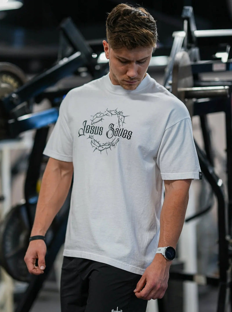Crown Of Thorns Tee - White HolStrength