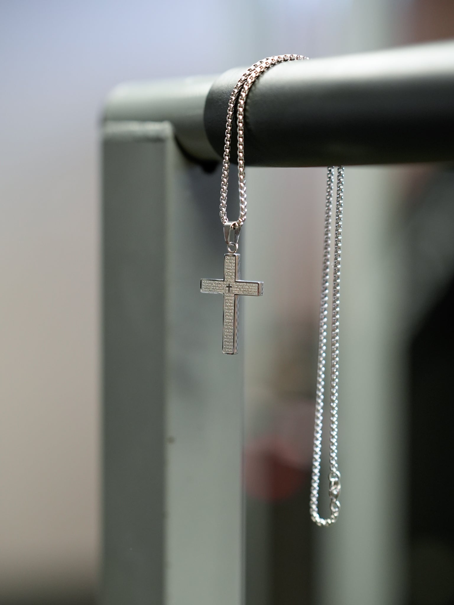 Lord's Prayer Cross Pendant Necklace - HolStrength