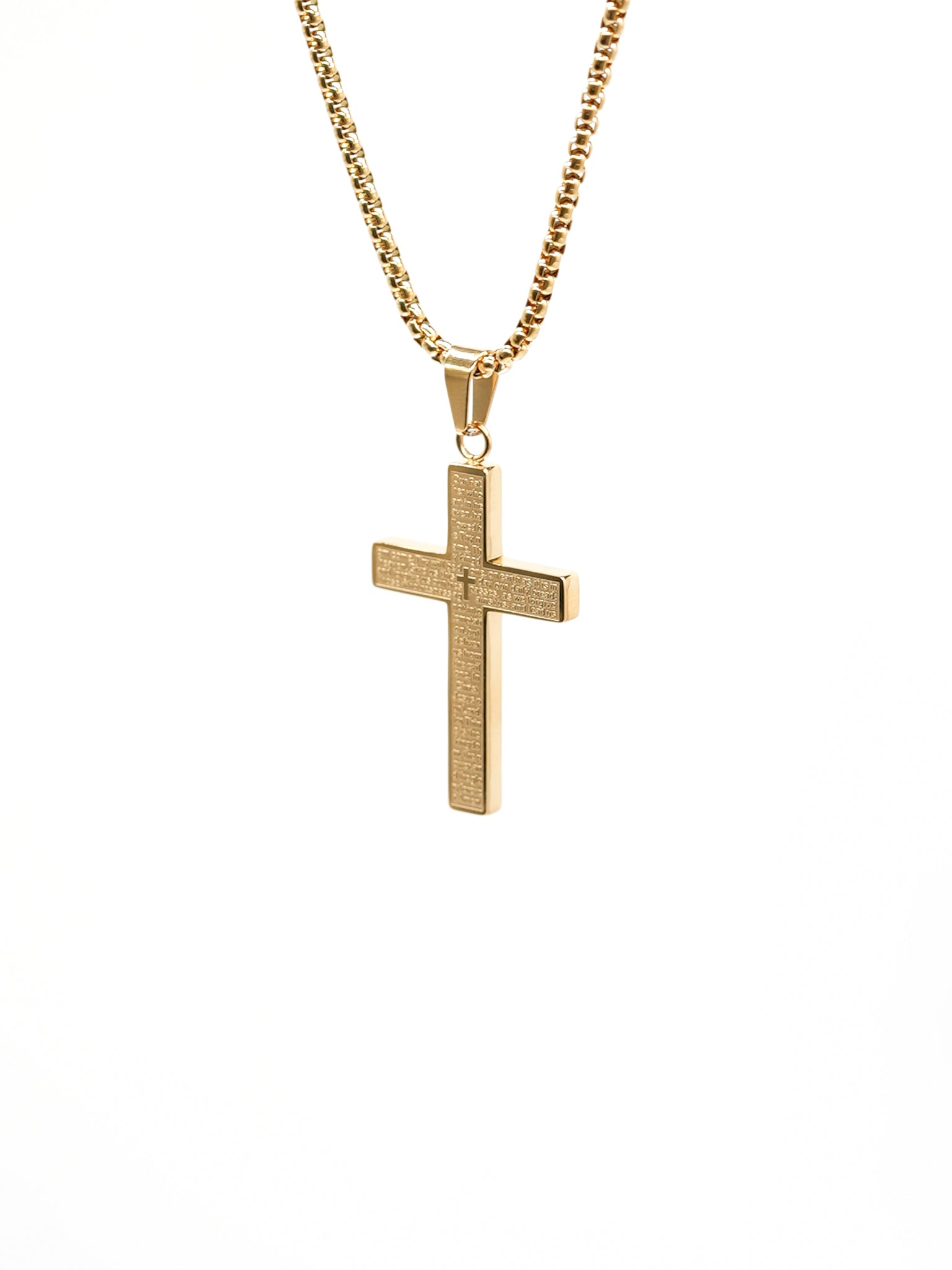 Lord's Prayer Cross Pendant Necklace - HolStrength