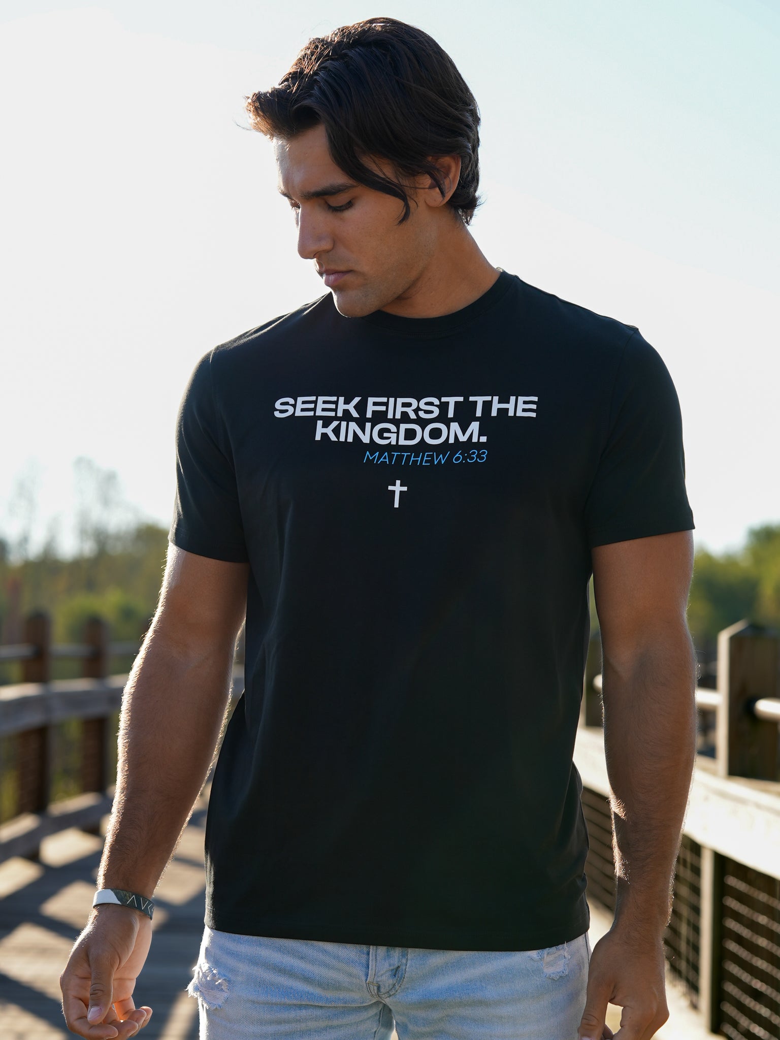 Seek First The Kingdom Performance Tee - HolStrength