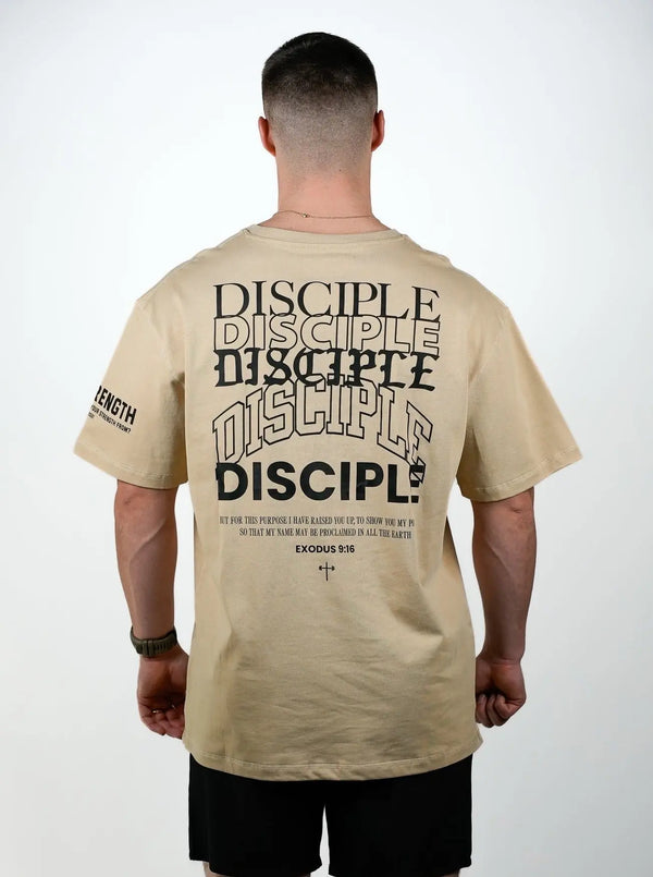 Disciple Oversized Tee - Tan HolStrength
