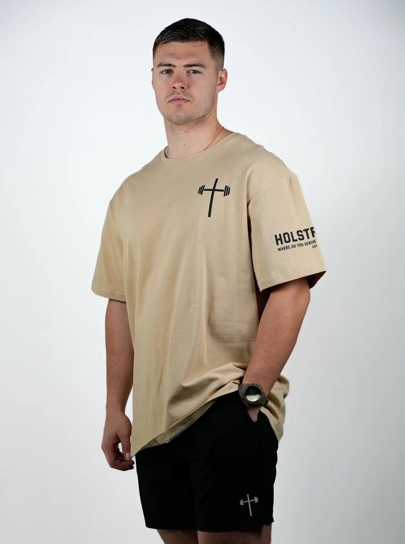 Disciple Oversized Tee - Tan HolStrength