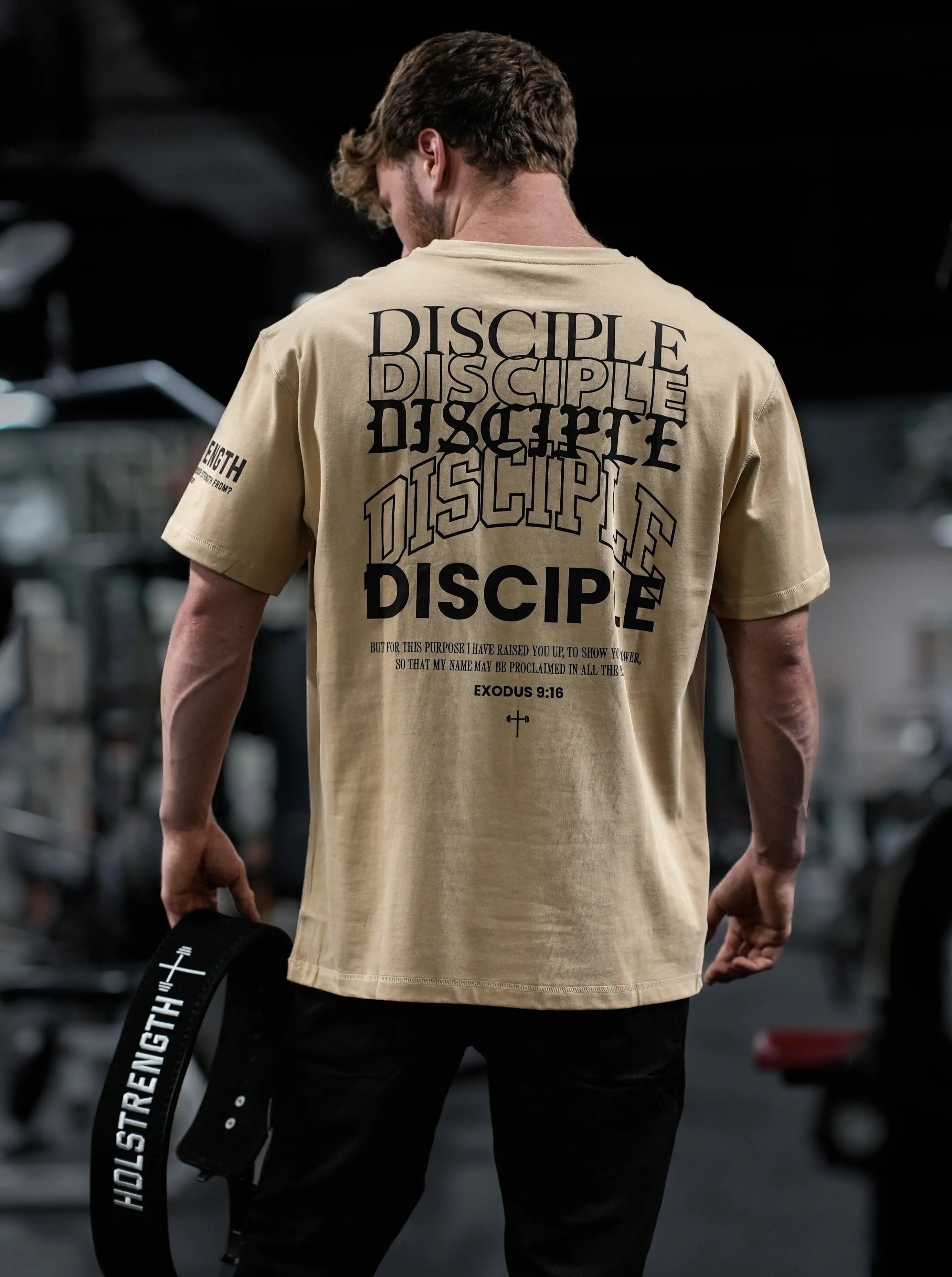 Disciple Oversized Tee - Tan HolStrength