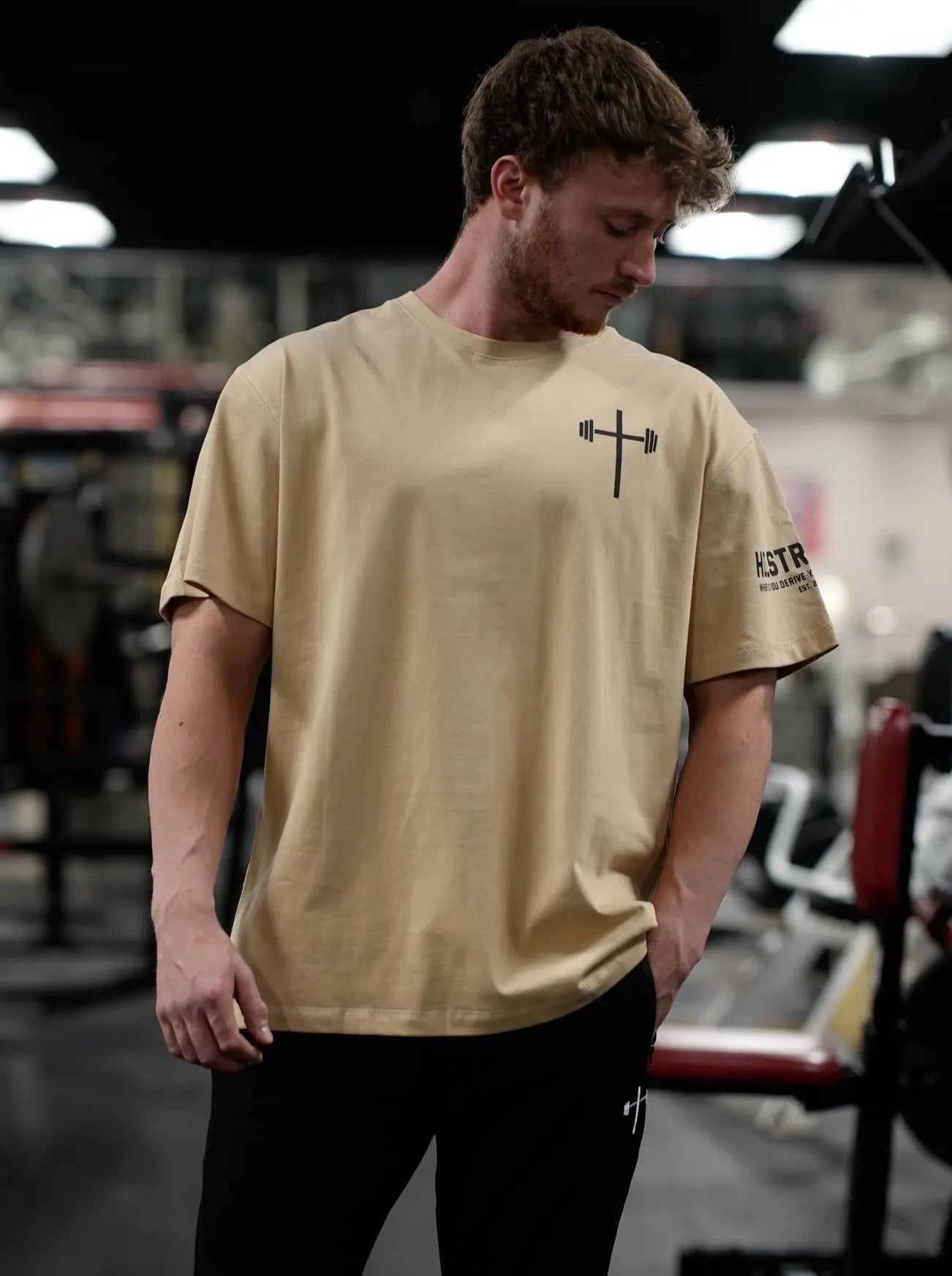 Disciple Oversized Tee - Tan HolStrength