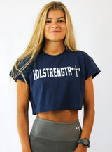 Essential Crop Tee - Navy Blue HolStrength