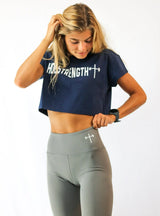 Essential Crop Tee - Navy Blue HolStrength