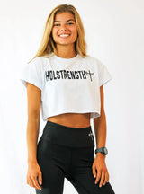 Essential Crop Tee - White HolStrength