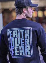 Faith Over Fear Crewneck - Black - HolStrength