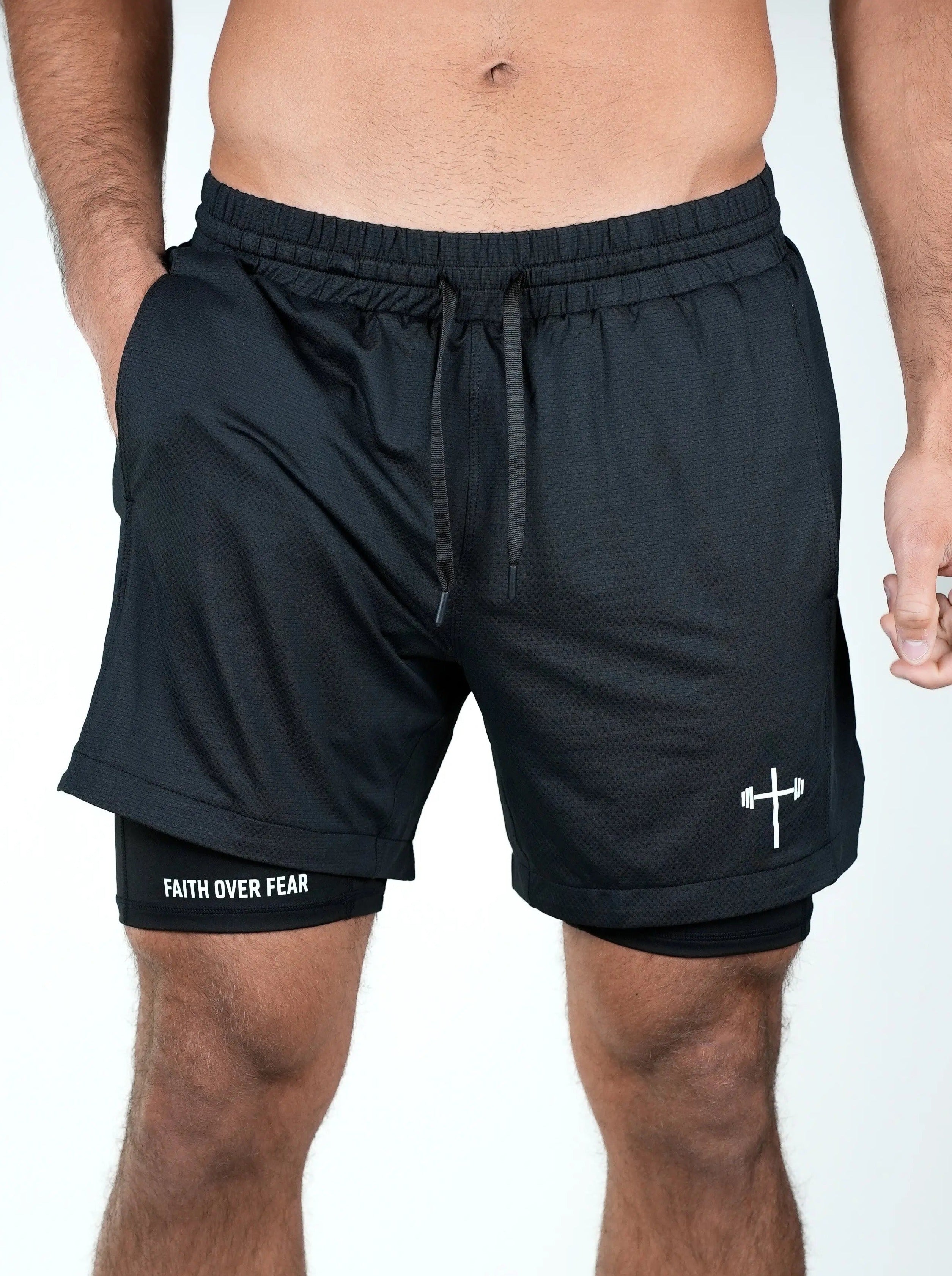 Faith Over Fear Liner Shorts HolStrength