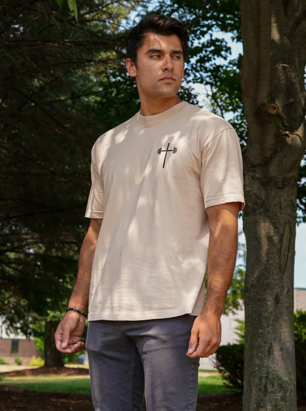 Faith Over Fear Tee - Khaki HolStrength