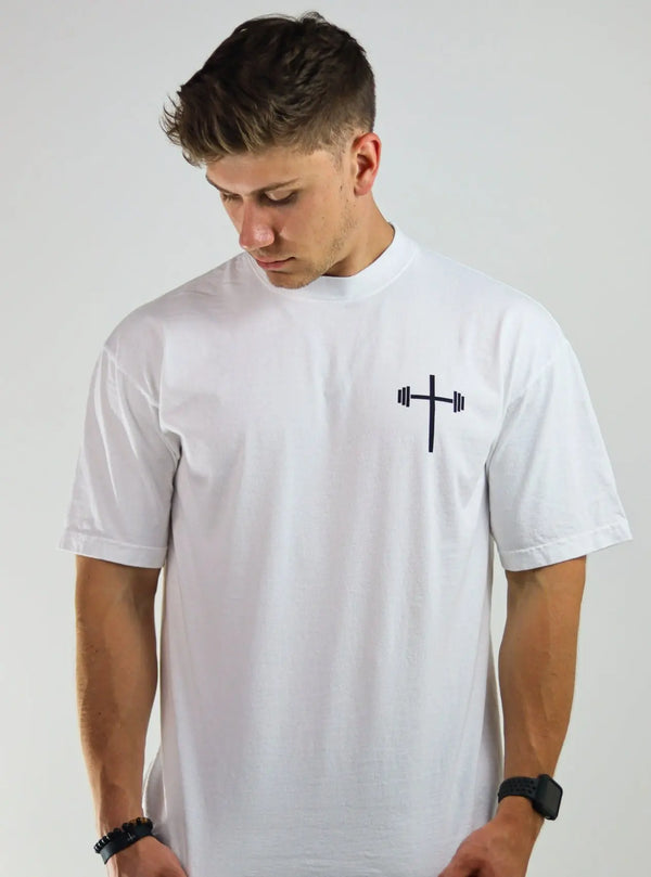 Faith Over Fear Tee - White - HolStrength