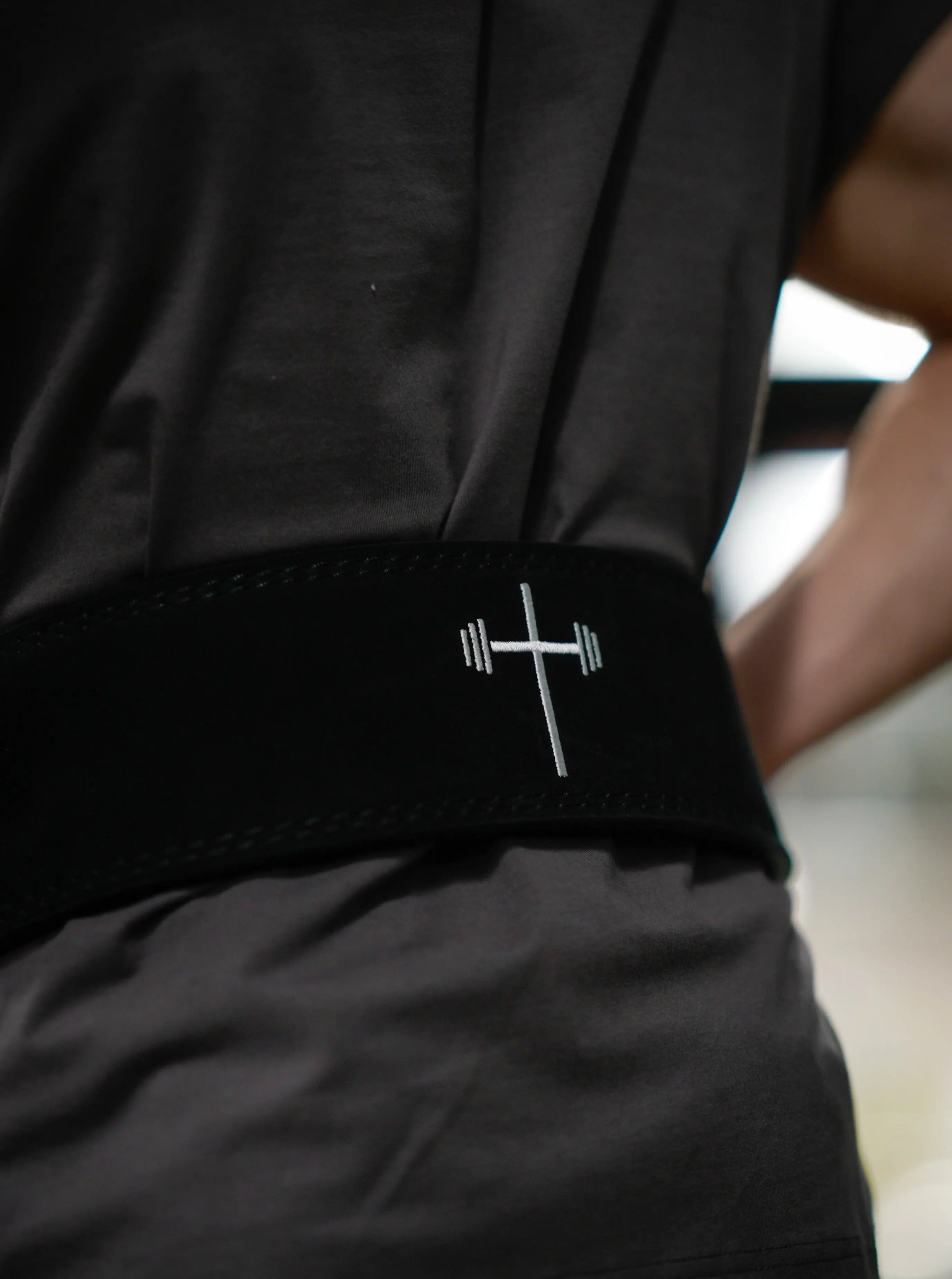 God First 10MM Lever Suede Belt - Black HolStrength