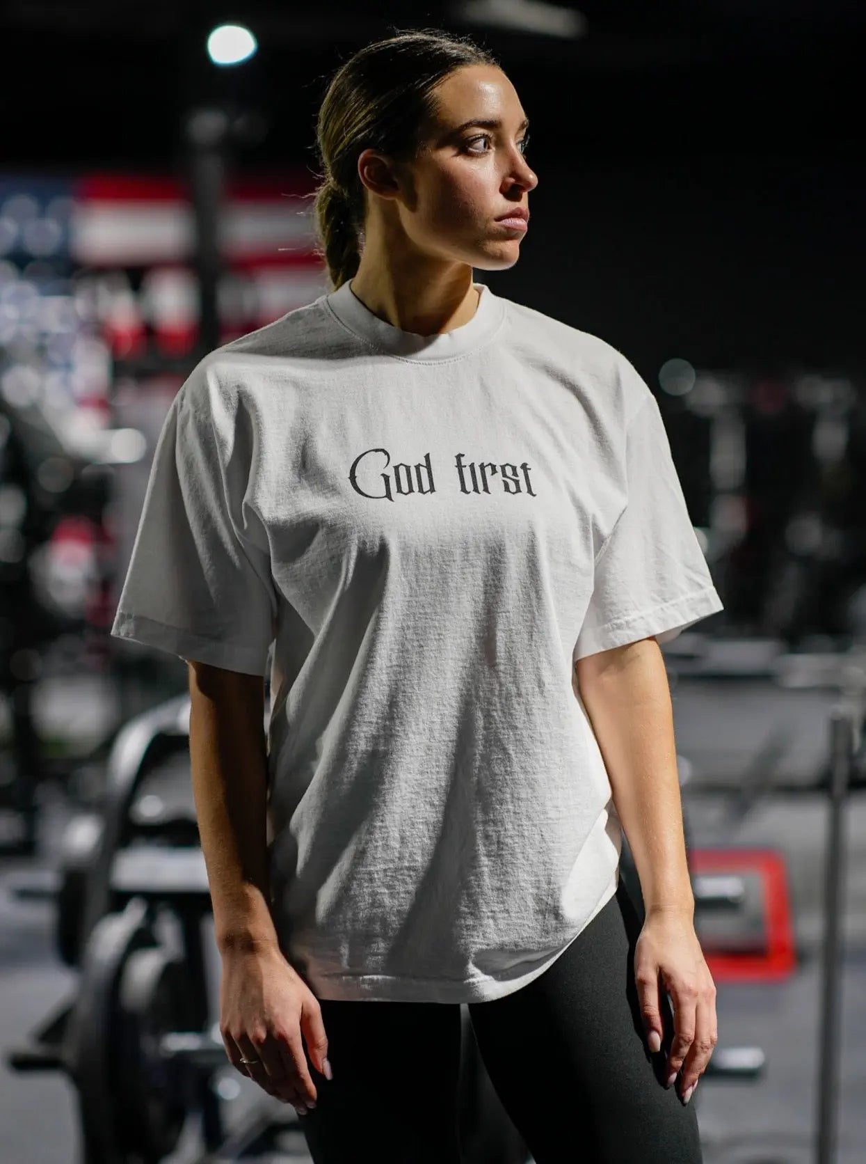 God First Tee - White HolStrength