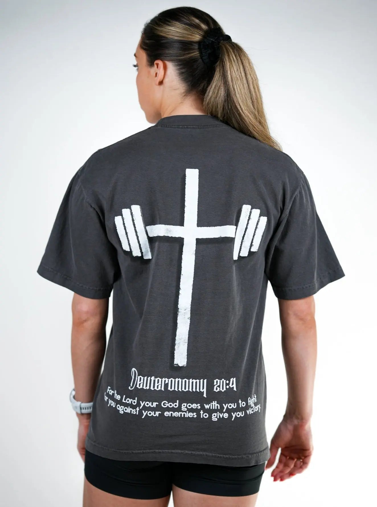 God Wins Tee - Vintage Black HolStrength