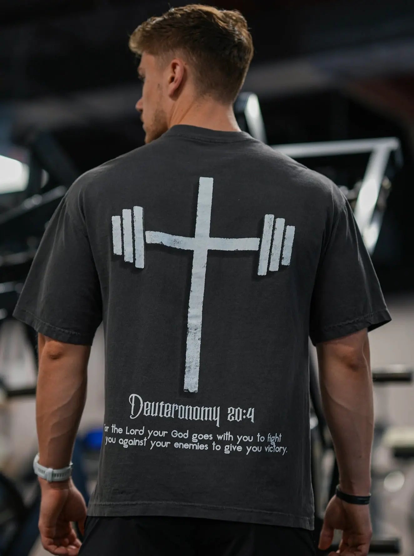 God Wins Tee - Vintage Black HolStrength