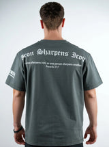 Iron Sharpens Iron Oversized Tee - Iron Grey HolStrength