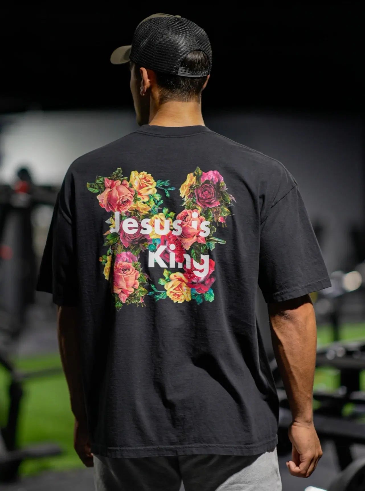 Jesus Is King Tee - Black HolStrength
