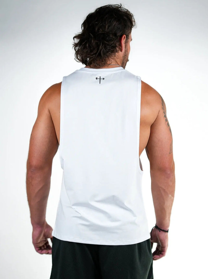 Jesus Saves Cut Off - White HolStrength