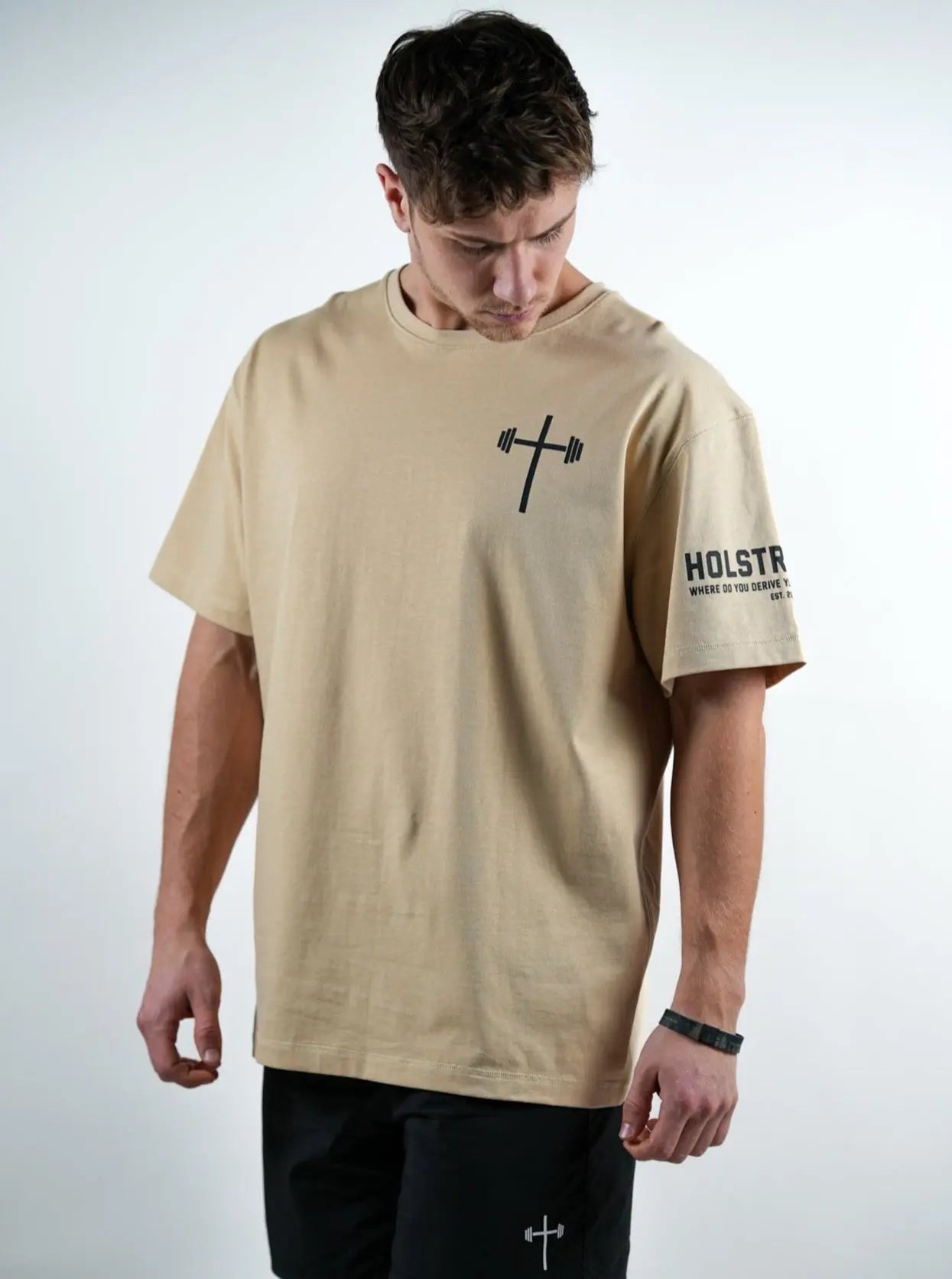 John 19:30 Oversized Tee - Tan HolStrength