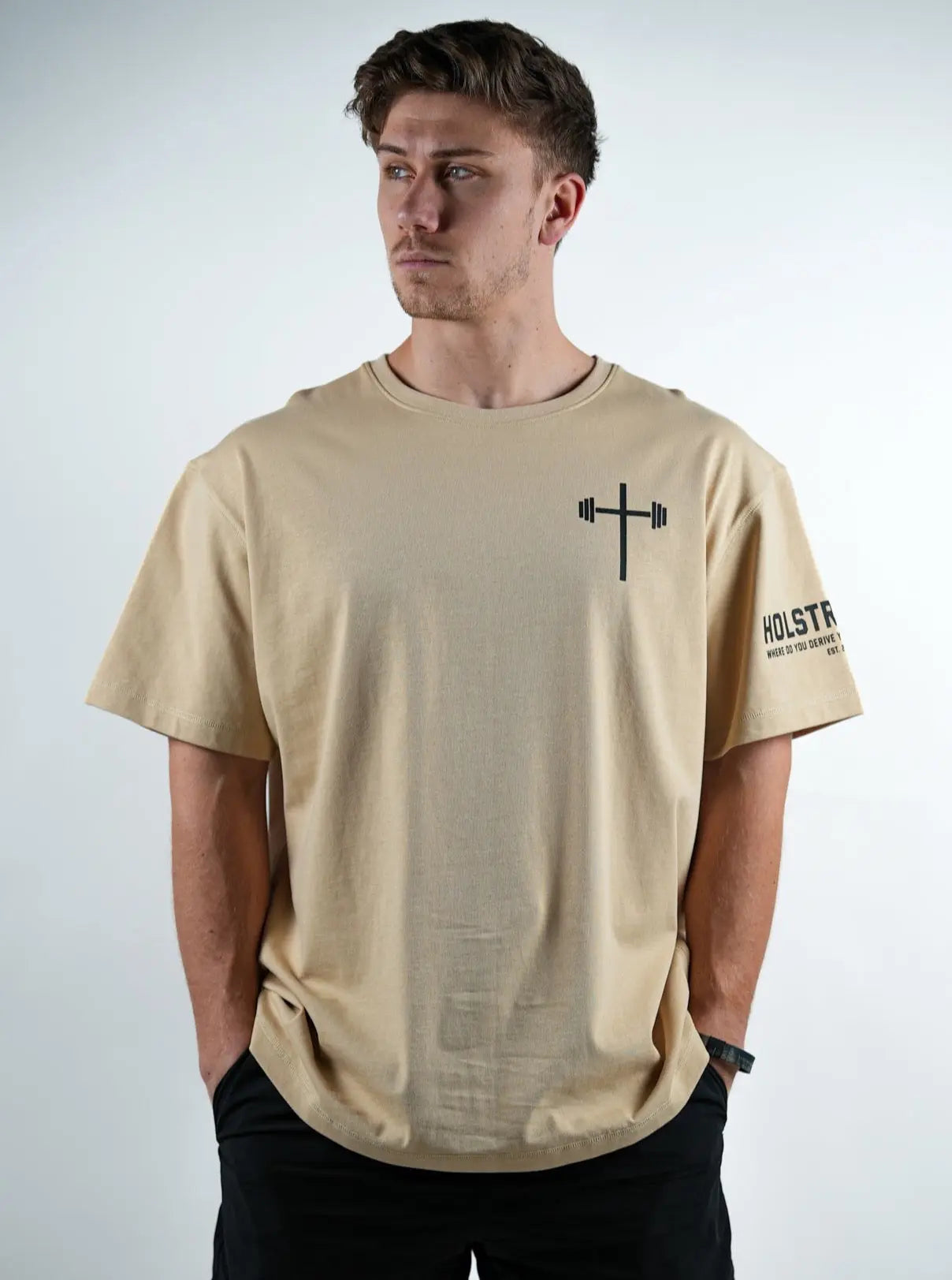 John 19:30 Oversized Tee - Tan HolStrength