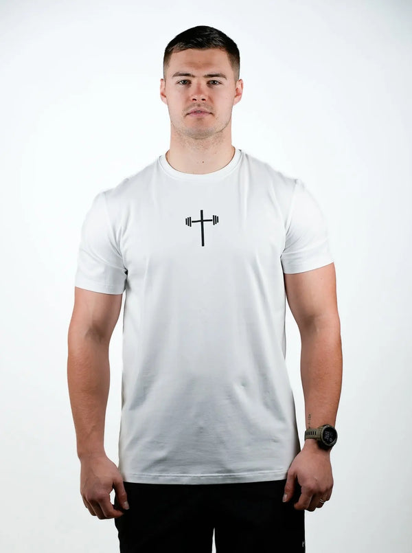 Joshua 1:9 Performance Tee - White HolStrength