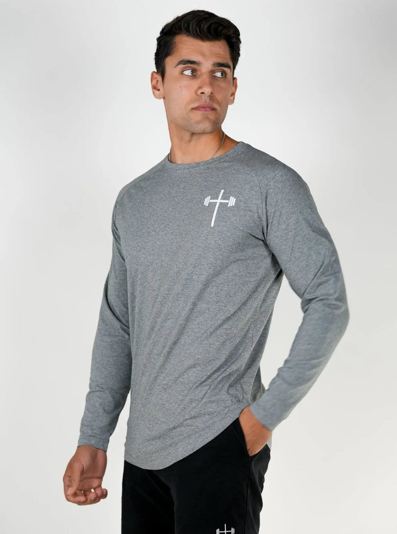 Long Sleeve Performance Tee - Grey HolStrength