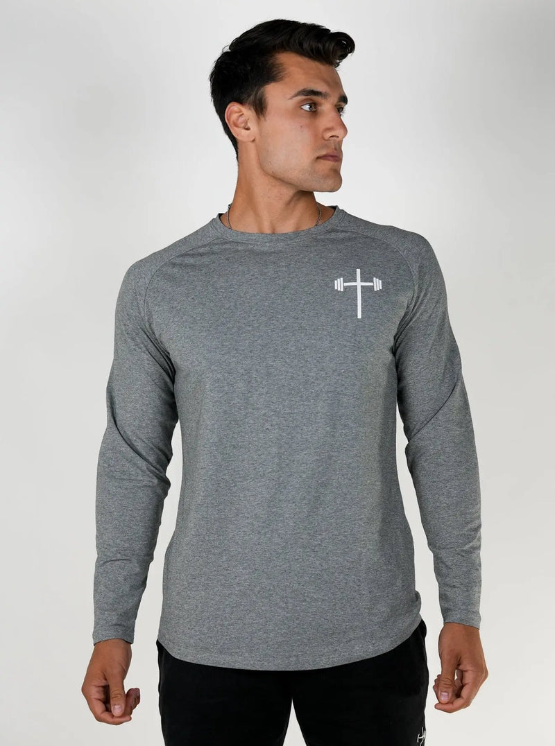 Long Sleeve Performance Tee - Grey HolStrength