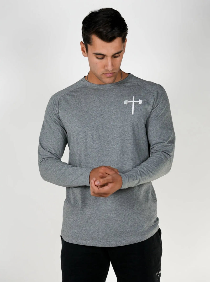 Long Sleeve Performance Tee - Grey HolStrength