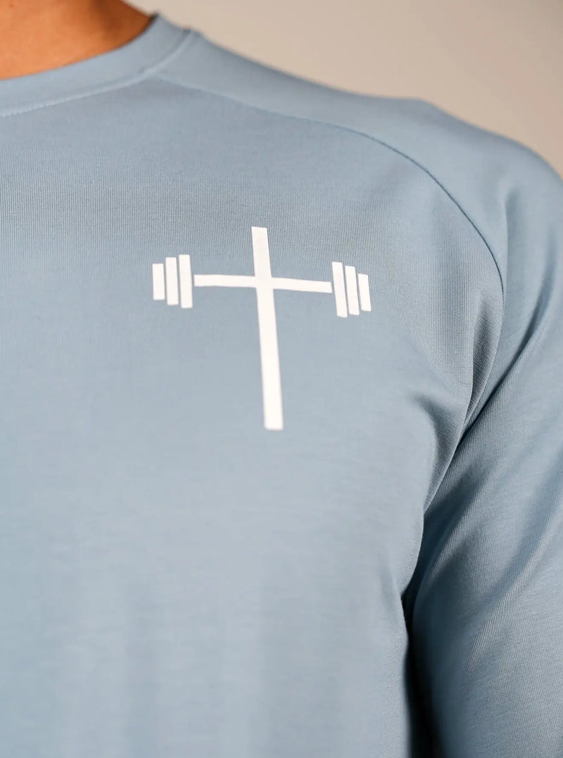 Long Sleeve Performance Tee - Light Blue HolStrength