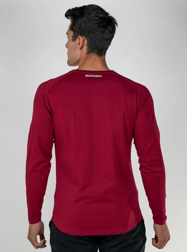 Long Sleeve Performance Tee - Maroon HolStrength
